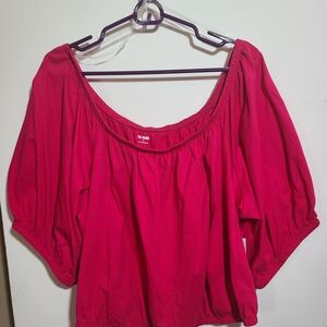 Old Navy Women's Bright Red Blouse